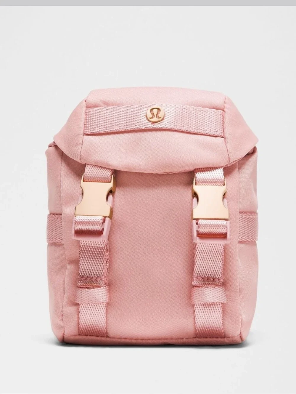 Lululemon Wunderlust Nano Backpack Mini Tea Rose Pink with Rose Gold Hardware